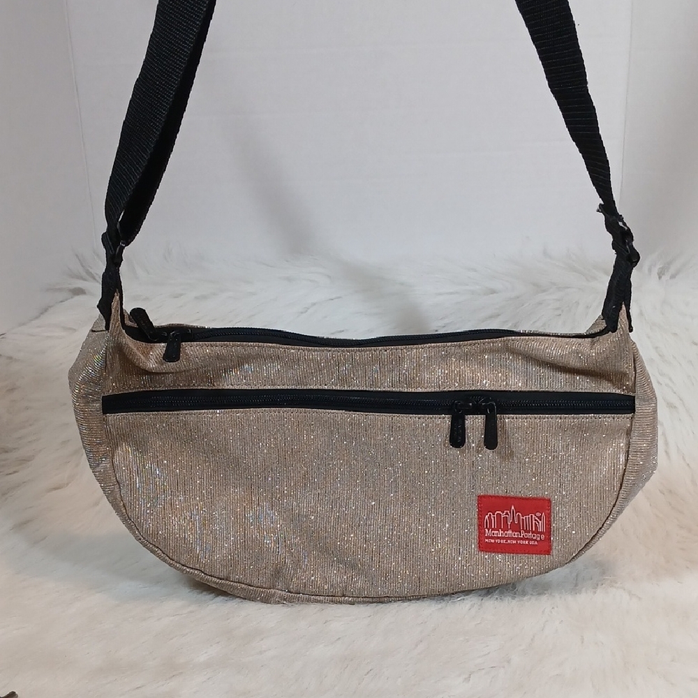 Manhattan Portage Stylish Gold Shoulder Bag